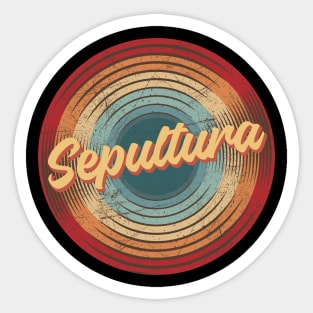 sepultura vintage circle Sticker